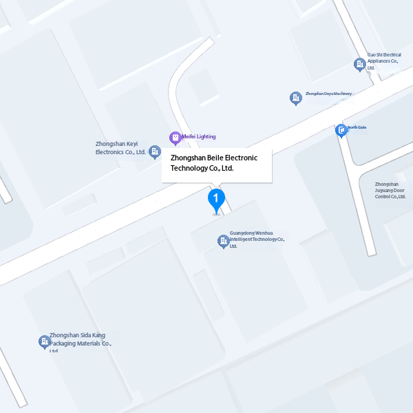 Map location of Zhongshan Belo Electronics